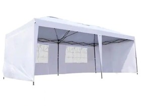 lot 7276 image: 10 ft. x 20 ft. Outdoor Gazebo Canopy Party Large Wedding Tent with 4 Removable Sidewalls and Easy Carrying Bag -White