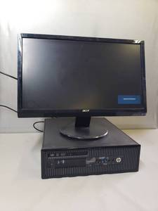 lot 30 image: HP Pro Desk & Acer LCD 22 Monitor (Needs Reset)