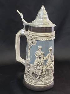 lot 39 image: Original GERZIT Germany Blue COOL SIP GIVES SPUR to INSPIRATION Lided Beer Stein