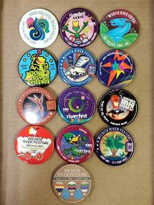 lot 62 image: Wichita River Festival Buttons