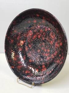 lot 78 image: Mid-Century Black & Red 11 Bowl