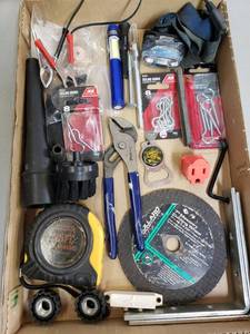 lot 90 image: Goody Box -Hardware, Hand Tools, Metal Clipboard, Holmes Allergen Remover Filter