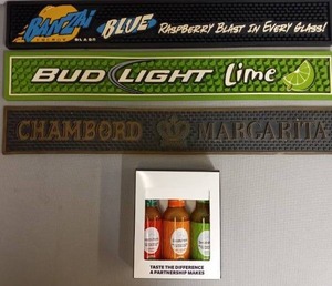 lot 167 image: Bar Well Mats & NEW IN PACKAGE Hot Sauce