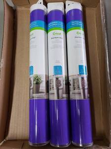 lot 202 image: Set Of 3 Cricut Purple Vinyl