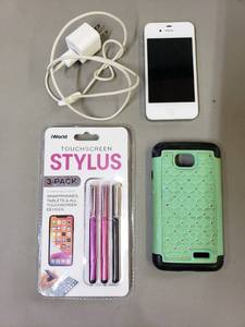 lot 212 image: iPhone 4 With Charger, Stylus, Phone Case