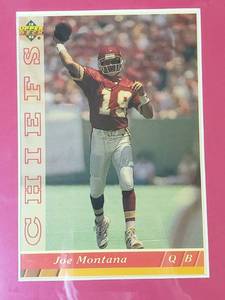 lot 247 image: Joe Montana Kansas City Chiefs Football Card (5x7 Framed)