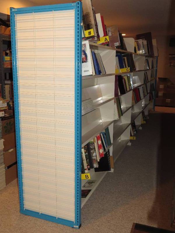 lot 1 image: 20 Metal Bookshelf (contents on shelves not included)