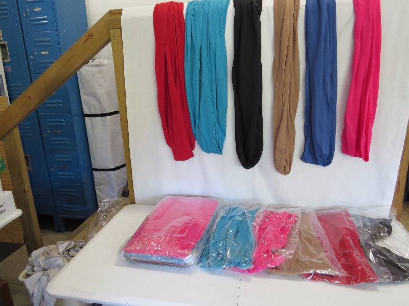 lot 68 image: Lot of 24 Infinity Scarves with Hidden Pocket (assorted colors)