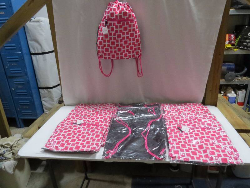 lot 145 image: Lot of 12 Drawstring Backpacks