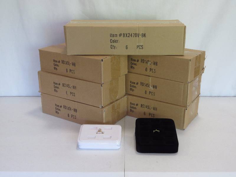 lot 163 image: Lot of Assorted Ring Slot Boxes (jewelry not included)