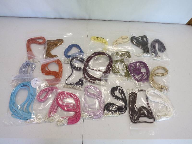 lot 177 image: Lot of 200 15 Faux Suede Necklaces in assorted colors