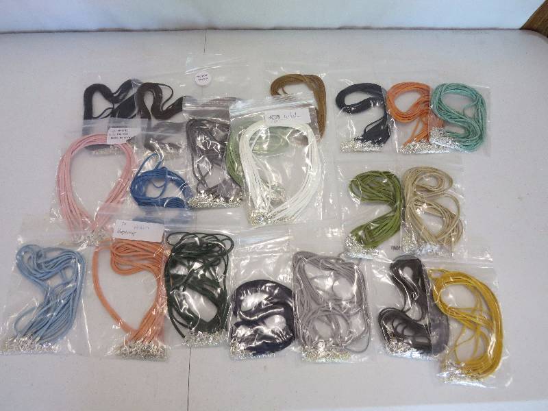 lot 185 image: Lot of 200 15 Faux Suede Necklaces in assorted colors