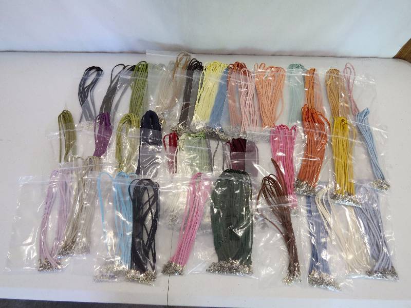 lot 187 image: Lot of 200 15 Faux Suede Necklaces in assorted colors