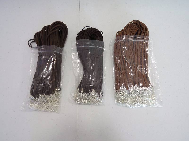 lot 188 image: Lot of 200 15 Faux Suede Necklaces in assorted colors
