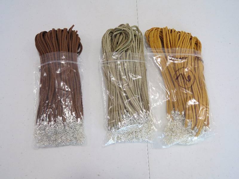 lot 189 image: Lot of 200 15 Faux Suede Necklaces in assorted colors