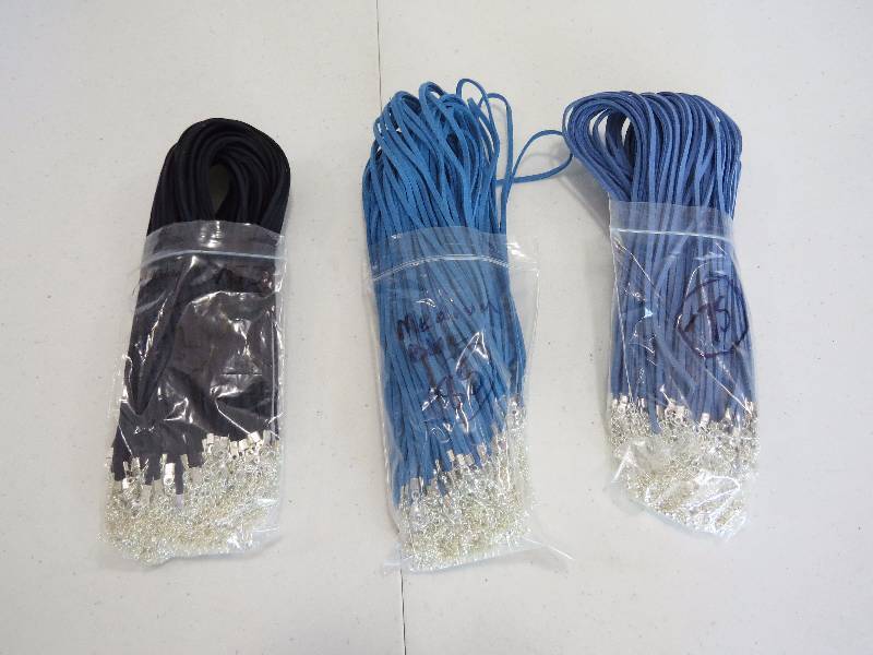 lot 190 image: Lot of 200 15 Faux Suede Necklaces in assorted colors