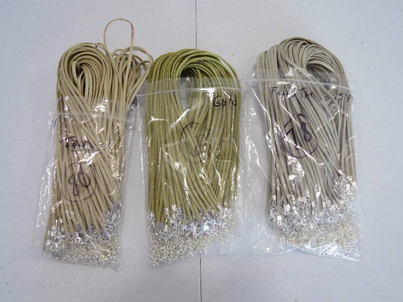 lot 192 image: Lot of 200 15 Faux Suede Necklaces in assorted colors