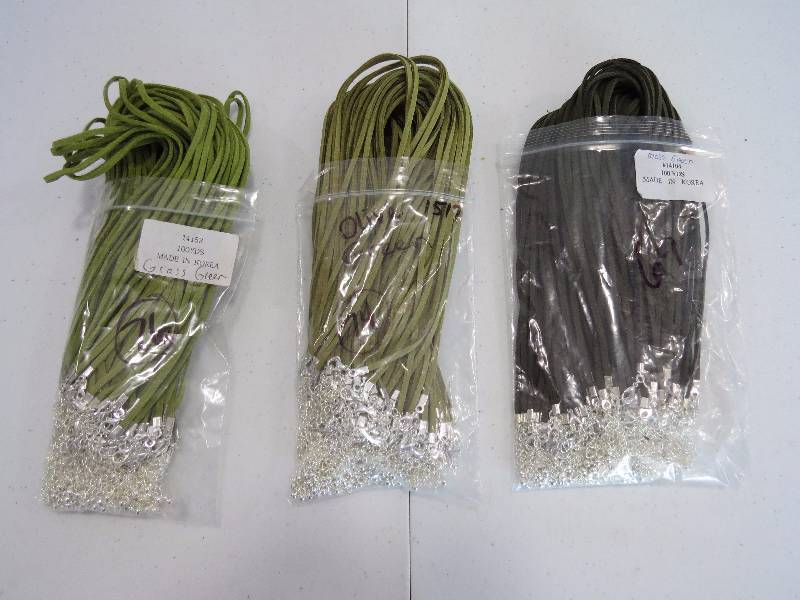 lot 196 image: Lot of 200 15 Faux Suede Necklaces in assorted colors