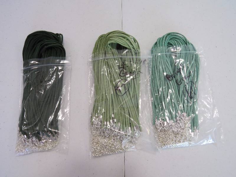 lot 197 image: Lot of 200 15 Faux Suede Necklaces in assorted colors