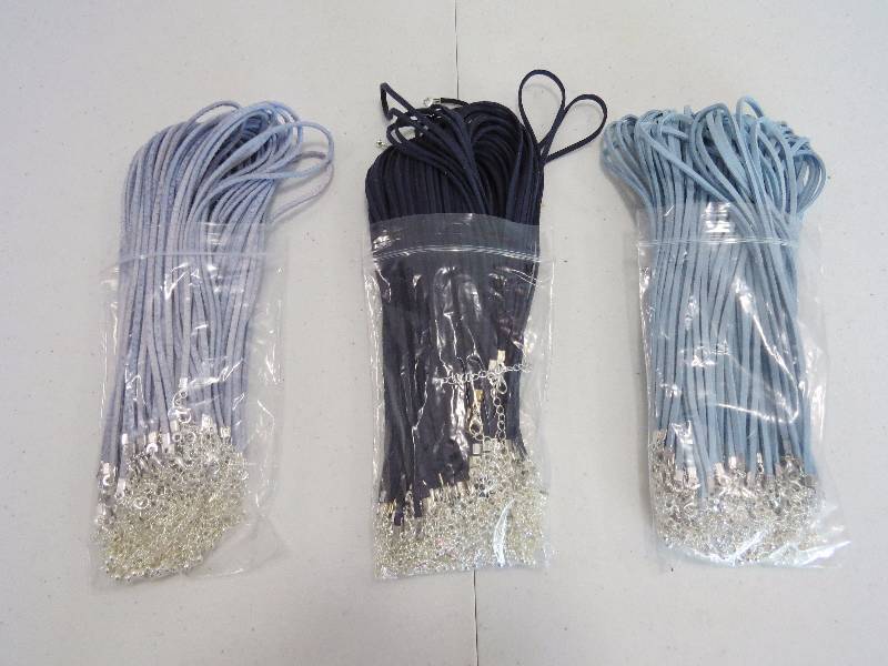 lot 198 image: Lot of 200 15 Faux Suede Necklaces in assorted colors
