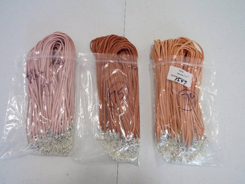 lot 199 image: Lot of 200 15 Faux Suede Necklaces in assorted colors