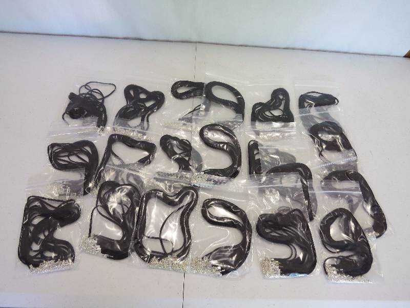 lot 201 image: Lot of 200 15 Black Faux Suede Necklaces
