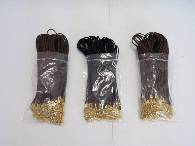 lot 213 image: Lot of 200 15 Faux Suede Necklaces in assorted colors
