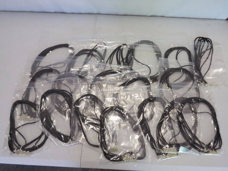 lot 214 image: Lot of 130 18 Black Fuax Suede
