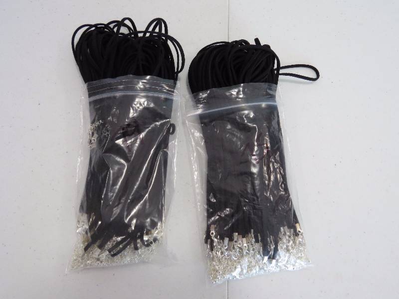 lot 216 image: Lot of 150 15 Black Faux Suede