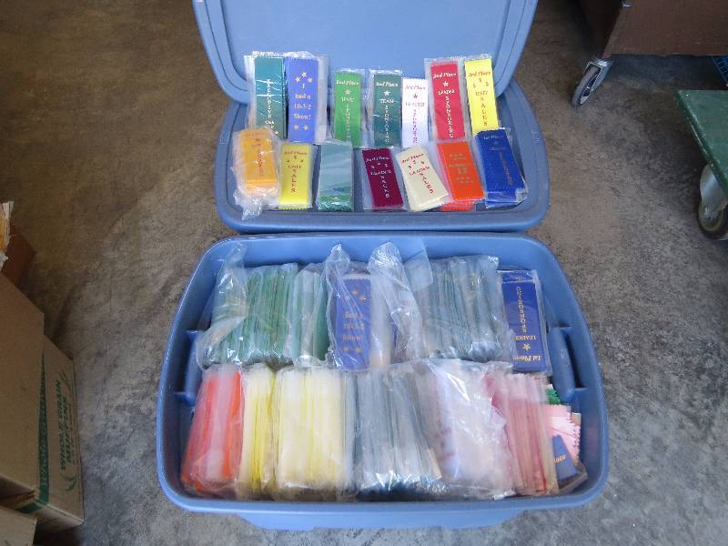 lot 220 image: Large tote full of a variety of Award Ribbons