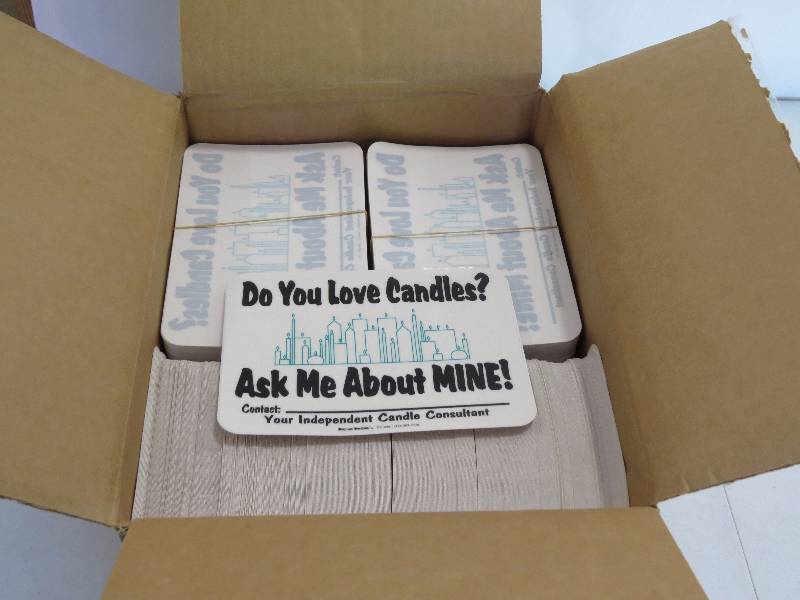 lot 233 image: Lot of 1400 Do You Love Candles Window Clings