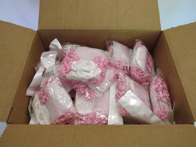 lot 238 image: Lot of 37 pkgs of 12 Baby Girl Favor Bags