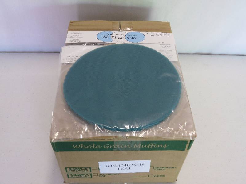lot 243 image: Lot of 48 pkgs of 25 9 Teal Tulle Circles