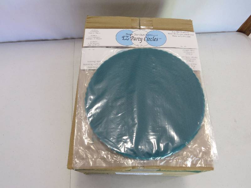 lot 245 image: Lot of 48 pkgs of 25 9 Teal Tulle Circles