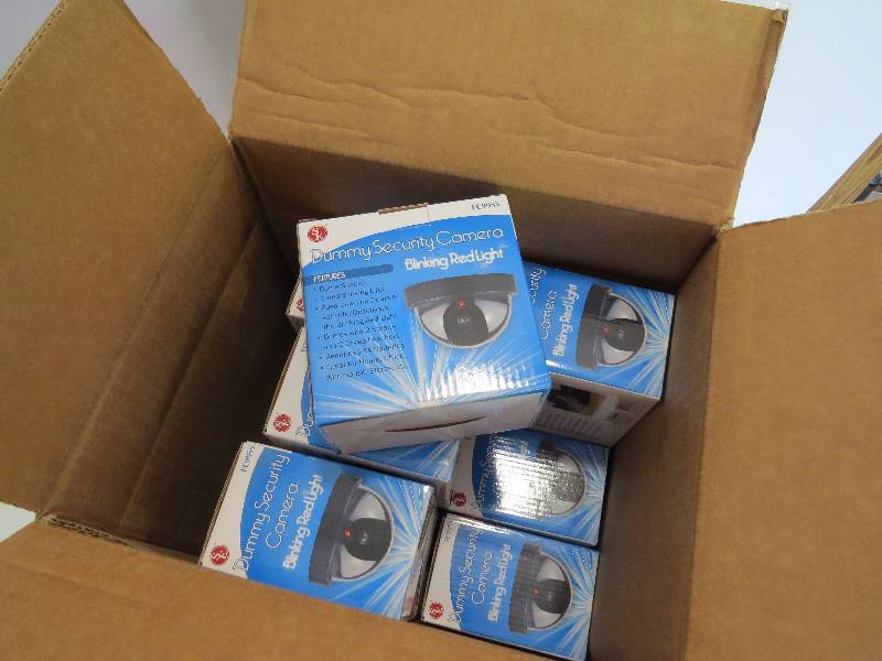 lot 259 image: Lot of 12 Dummy Security Dome Cameras - Blinking Red Light