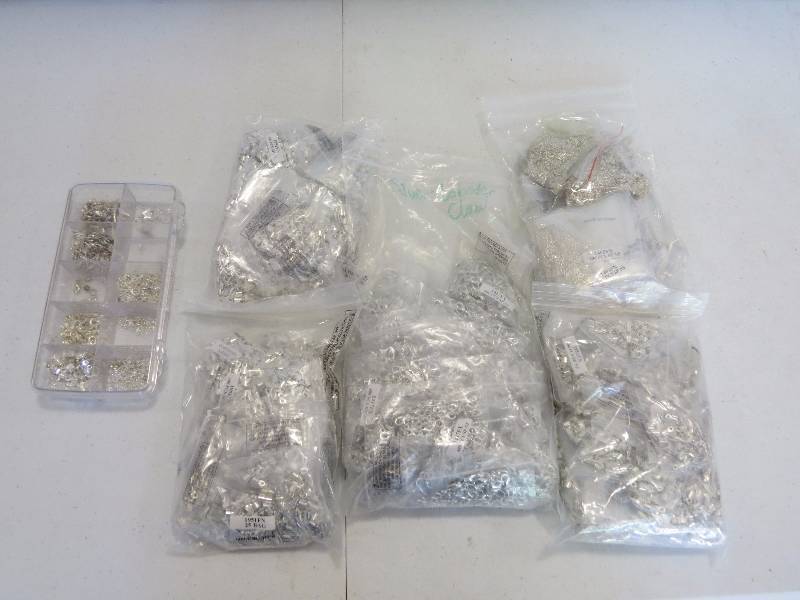 lot 284 image: Lot of Silver Plate Jewelry Findings