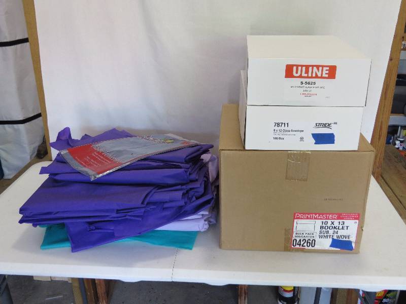lot 310 image: Paper Envelopes and Plastic Table Clothes