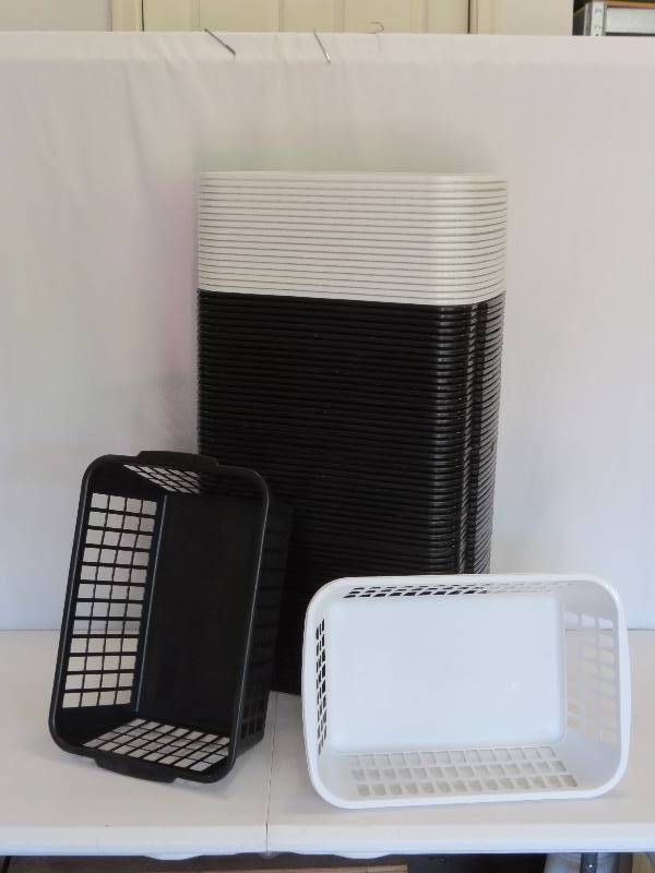 lot 311 image: Lot of 68 Plastic Organizing Baskets
