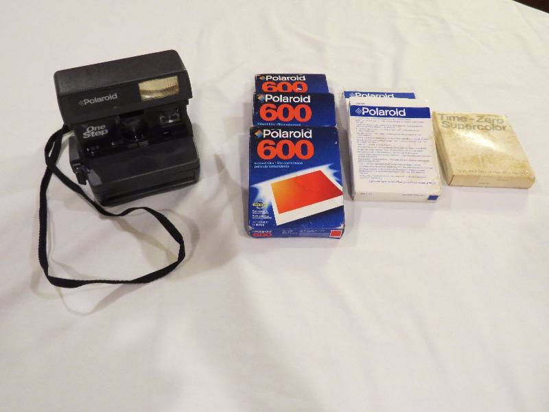 lot 330 image: Polaroid OneStep Camera with 6 packs of film