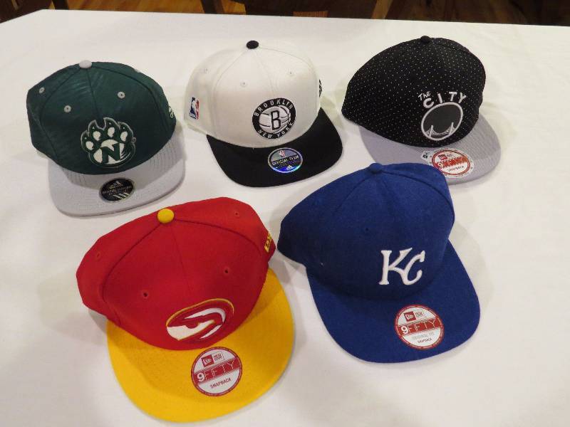 lot 345 image: Lot of 5 Ball Caps, 9Fifty and Adidas