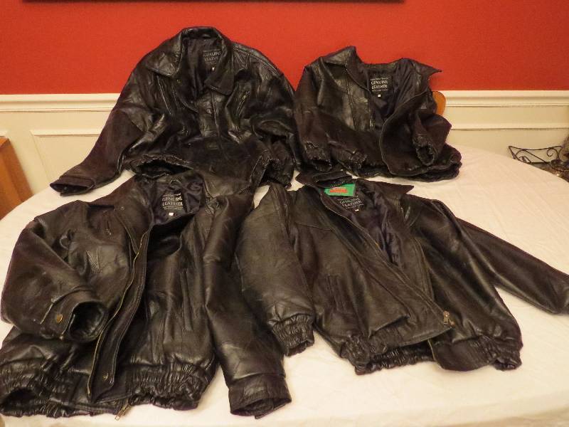 lot 364 image: Lot of 4 Leather Jackets
