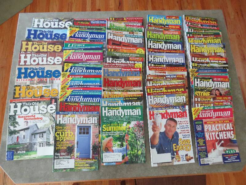 lot 411 image: Large lot of The Family Handyman and This Old House Magazines