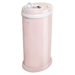 lot 45544 image: Ubbi Steel Odor Locking Diaper Pail Blush Pink