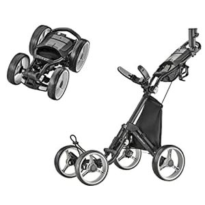lot 45584 image: CaddyTek 4 Wheel Golf Push Cart - Compact, Lightweight, Close Folding Push Pull Caddy Cart Trolley - Explorer V8, Dark Grey, One Size, Model Explorer Vsersion 8 - Dark Grey (B07DT1Z6BR)