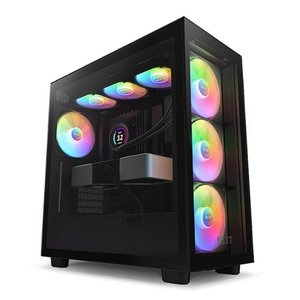 lot 45589 image: NZXT - H7 Elite Premium ATX Mid-Tower Case - Black