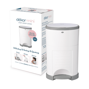 lot 45592 image: Dekor Mini Hands-Free Diaper Pail  White
