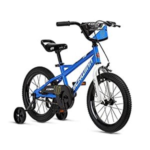 lot 45614 image: Schwinn Koen & Elm Toddler and Kids Bike, 16-Inch Wheels, Training Wheels Included, Blue (B07K3GB4XL)