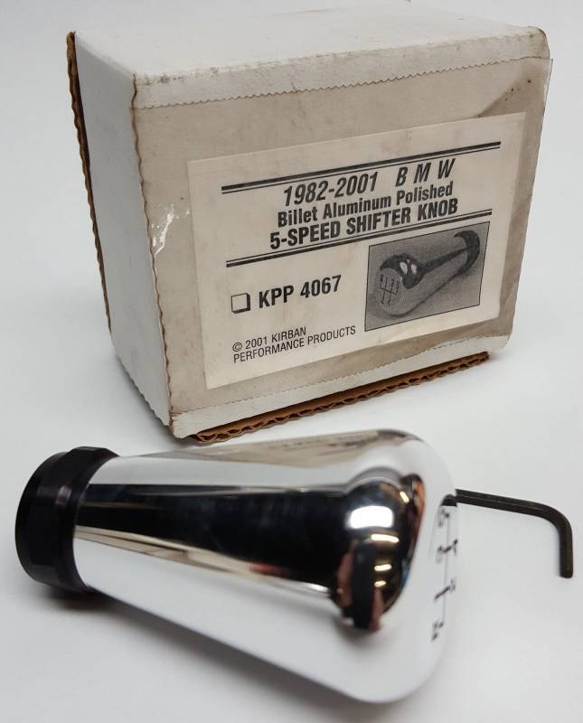 lot 7449 image: New Kirban Performance polished aluminum 5 speed shifter knob 1982 thru 2001 BMW