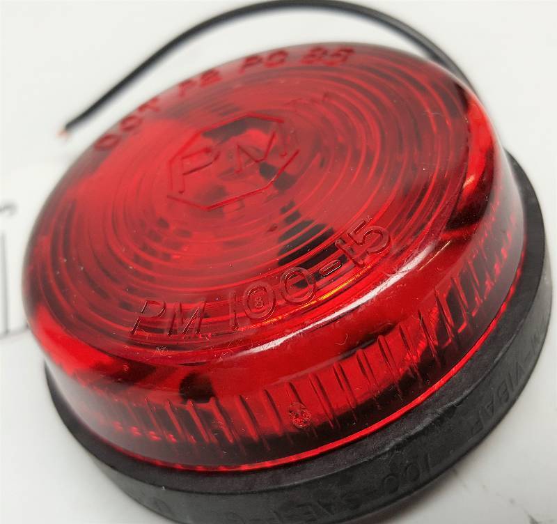 lot 7476-4 image: NEW Peterson M100R red trailer truck box 2-58 inch clearance marker side light.