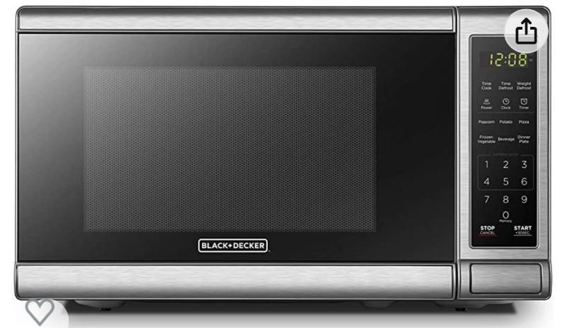 BLACK+DECKER EM720CB7 Digital Microwave Oven with Turntable Push